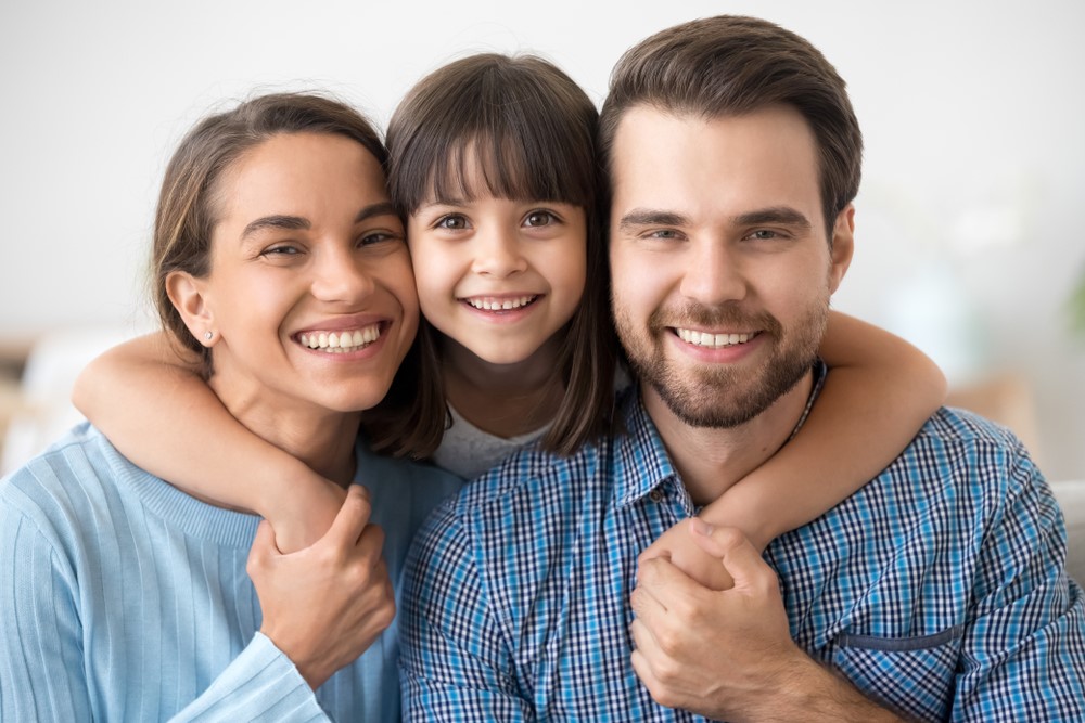 Family visiting a family dentist in Mississauga at Lakeview Village Dentistry.